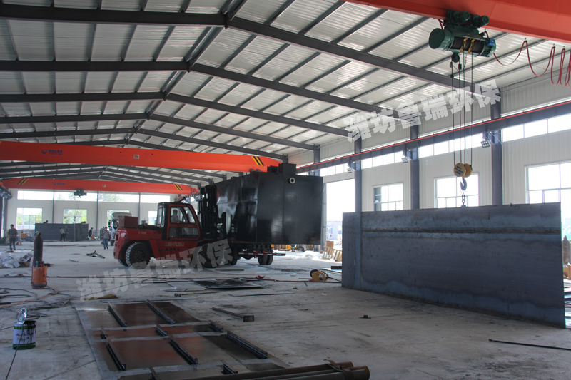 地埋一體化污水設備生產車間加工現場